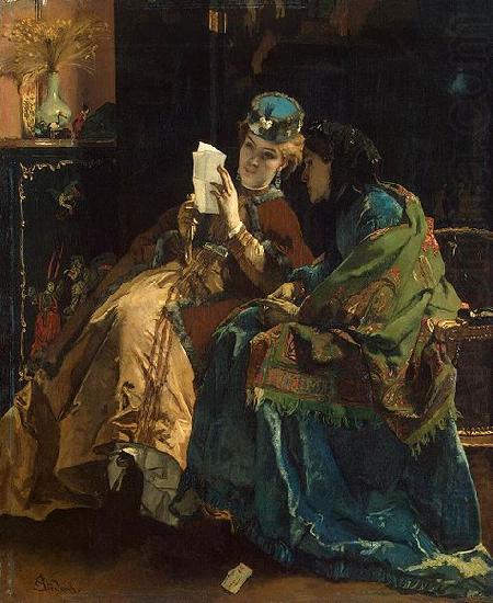 Alfred Stevens Pleasant Letter china oil painting image